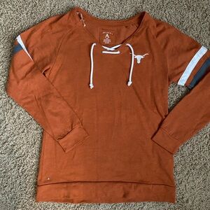 Texas Longhorns Lace-Up Pullover Sweatshirt - size L